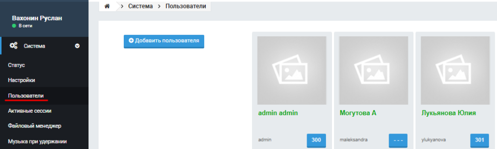Пользователи